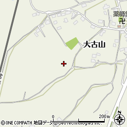 茨城県笠間市大古山周辺の地図