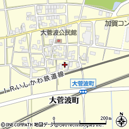 石川県加賀市大菅波町タ122周辺の地図