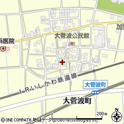 石川県加賀市大菅波町タ周辺の地図
