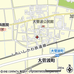石川県加賀市大菅波町（タ）周辺の地図