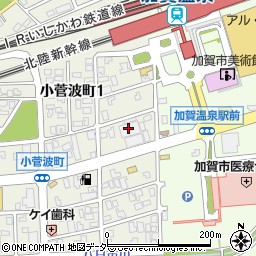株式会社北國銀行　マネープラザ加賀周辺の地図