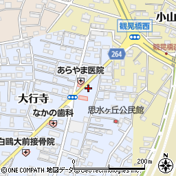 栃木県小山市大行寺1066-11周辺の地図