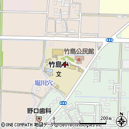 筑西市立竹島小学校周辺の地図