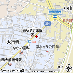 栃木県小山市大行寺1067-9周辺の地図