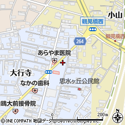 栃木県小山市大行寺1067-1周辺の地図