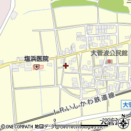 石川県加賀市大菅波町ツ周辺の地図