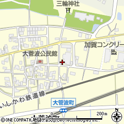石川県加賀市大菅波町ヨ周辺の地図