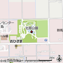 北部公園周辺の地図