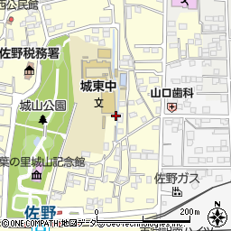 栃木県佐野市若松町周辺の地図