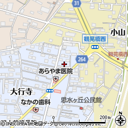 栃木県小山市大行寺1072周辺の地図