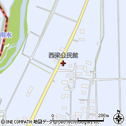 西梁公民館周辺の地図