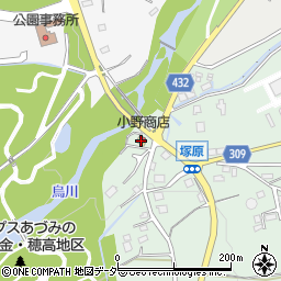 小野植樹園周辺の地図