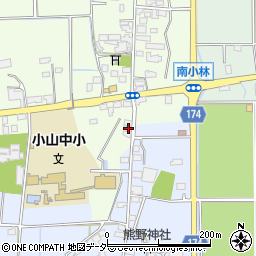 栃木県小山市南小林22周辺の地図
