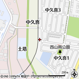 栃木県小山市中久喜1丁目1周辺の地図