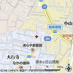 栃木県小山市大行寺1075周辺の地図