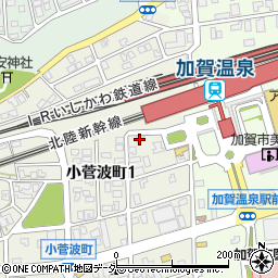 トヨタレンタリース石川加賀温泉駅前店周辺の地図