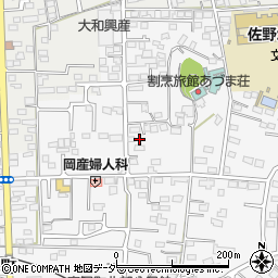 栃木県佐野市富岡町19周辺の地図