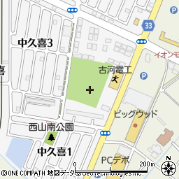 栃木県小山市中久喜2丁目周辺の地図