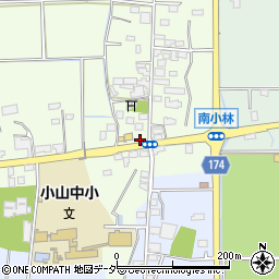 栃木県小山市南小林93周辺の地図