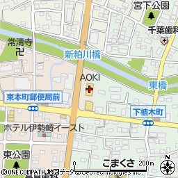 メンズプラザアオキ伊勢崎店周辺の地図