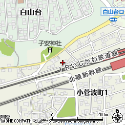 石川県加賀市小菅波町ト周辺の地図