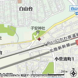 石川県加賀市小菅波町（チ）周辺の地図