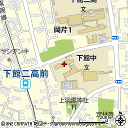 筑西市立下館中学校周辺の地図