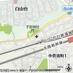 石川県加賀市小菅波町チ142周辺の地図