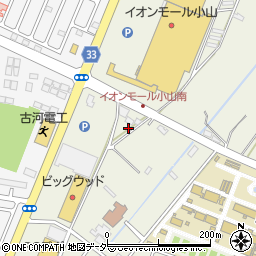 栃木県小山市中久喜1209-2周辺の地図