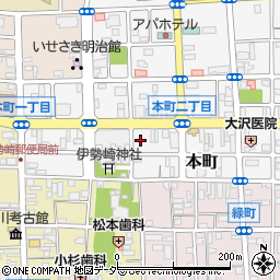 伊勢崎市本町有料駐車場周辺の地図