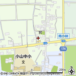 栃木県小山市南小林92周辺の地図