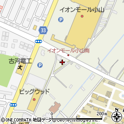 栃木県小山市中久喜1209-3周辺の地図