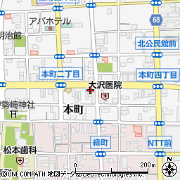 群馬県伊勢崎市本町周辺の地図