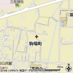 栃木県足利市駒場町周辺の地図