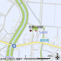 栃木県小山市生駒周辺の地図