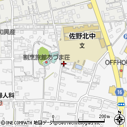 栃木県佐野市富岡町75周辺の地図