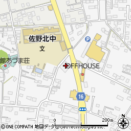 栃木県佐野市富岡町184周辺の地図