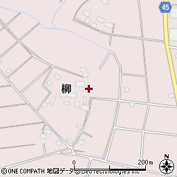 茨城県筑西市柳178周辺の地図