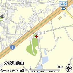 石川県加賀市分校町ラ周辺の地図