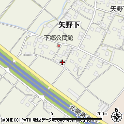 茨城県笠間市矢野下383周辺の地図