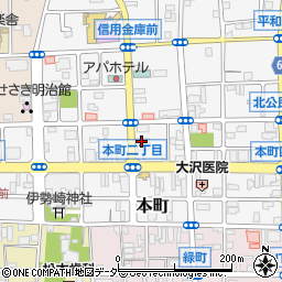 メガネのイタガキ伊勢崎本店周辺の地図