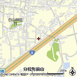 石川県加賀市分校町と周辺の地図