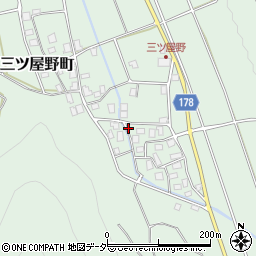 石川県白山市三ツ屋野町ロ周辺の地図