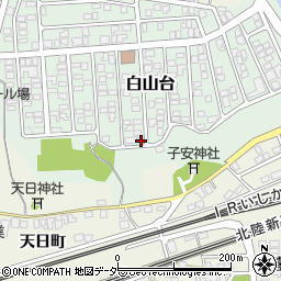 石川県加賀市白山台9-160周辺の地図