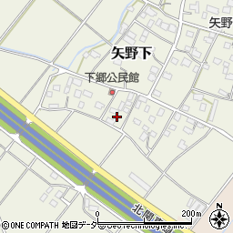 茨城県笠間市矢野下382周辺の地図