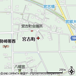 群馬県伊勢崎市宮古町周辺の地図