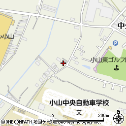 栃木県小山市中久喜1681-4周辺の地図