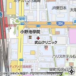 群馬県高崎市栄町周辺の地図