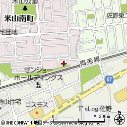 栃木県佐野市米山南町62-9周辺の地図