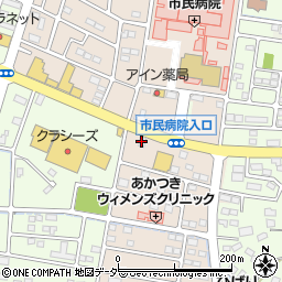 ゆで太郎伊勢崎市民病院前店周辺の地図